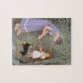 Der Graue kleine Hund von Guido Marzulli, Realismu Puzzle (Horizontal)