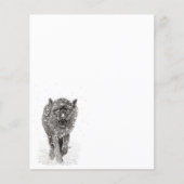 Der graue Schwarze Wolf im Schnee , der wilde Wint (Vorderseite)