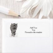 Der graue Schwarze Wolf im Schnee , der wilde Wint (Insitu)