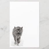 Der graue Schwarze Wolf im Schnee , der wilde Wint (Rückseite)