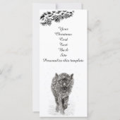 Der graue Schwarze Wolf im Schnee , der wilde Wint (Rückseite)