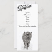 Der graue Schwarze Wolf im Schnee , der wilde Wint (Vorderseite)