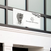 Der graue Schwarze Wolf im Schnee , der wilde Wint Banner (Äußeres Gebäude)