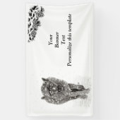 Der graue Schwarze Wolf im Schnee , der wilde Wint Banner (Vertikal)