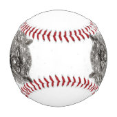 Der graue Schwarze Wolf im Schnee , der wilde Wint Baseball (Vorderseite)