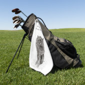 Der graue Schwarze Wolf im Schnee , der wilde Wint Golfhandtuch (Gras)