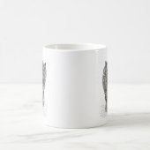 Der graue Schwarze Wolf im Schnee , der wilde Wint Kaffeetasse (Mittel)