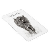 Der graue Schwarze Wolf im Schnee , der wilde Wint Magnet (Rechte Seite)