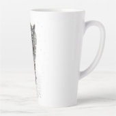Der graue Schwarze Wolf im Schnee , der wilde Wint Milchtasse (Rechts)