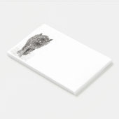 Der graue Schwarze Wolf im Schnee , der wilde Wint Post-it Klebezettel (angewinkelt)