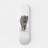 Der graue Schwarze Wolf im Schnee , der wilde Wint Skateboard (Vorne)