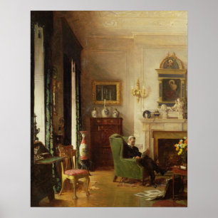 Der graue zeichnende Raum Poster