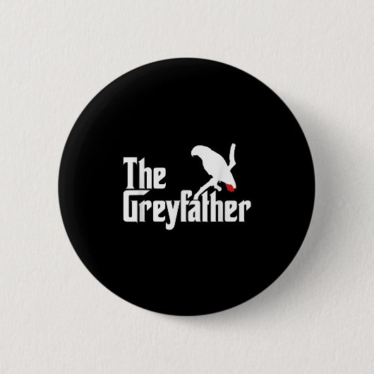 Der Graupater Funny African Gray Parrot Lovers Bi Button (Vorderseite)