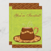 Der Green & Brown Cup - ein individuelles Kaffeeer Einladung (Vorne/Hinten)