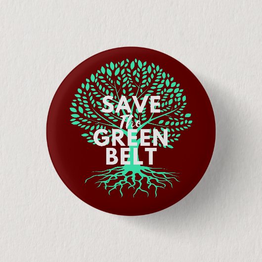 Der Greenbelt gerettet Button (Vorderseite)