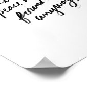 Der grenzenlose Frieden hat sie jedenfalls gefunde Poster (Ecke)