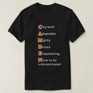 DER GRIFF DES TIGERS Schwarz Orange CAMDEN Grafik  T-Shirt