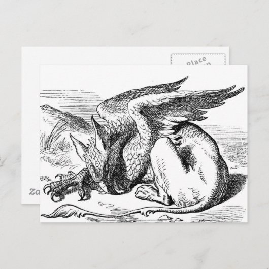 Der Griffin aus der Alice im Wunderland Postkarte (Vorne/Hinten)