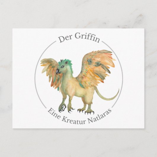 Der Griffin - Eine Kreatur Natlaras Postkarte (Vorderseite)