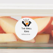 Der Grill-Meister hinzufügen Namen Text Kochen am Etiketten (Befestigt)