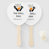 Der Grill-Meister hinzufügen Namen Text Kochen am  Fächer (Vorne und Hinten)