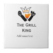 Der Grill-Meister hinzufügen Namen Text Kochen am Fliese (Vorderseite)