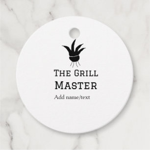 Der Grill-Meister hinzufügen Namen Text Kochen am Geschenkanhänger