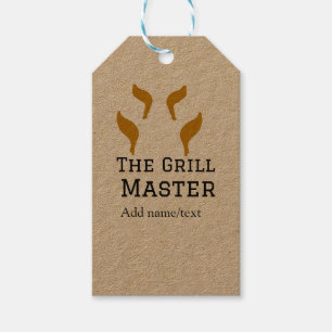 Der Grill-Meister hinzufügen Namen Text Kochen am Geschenkanhänger