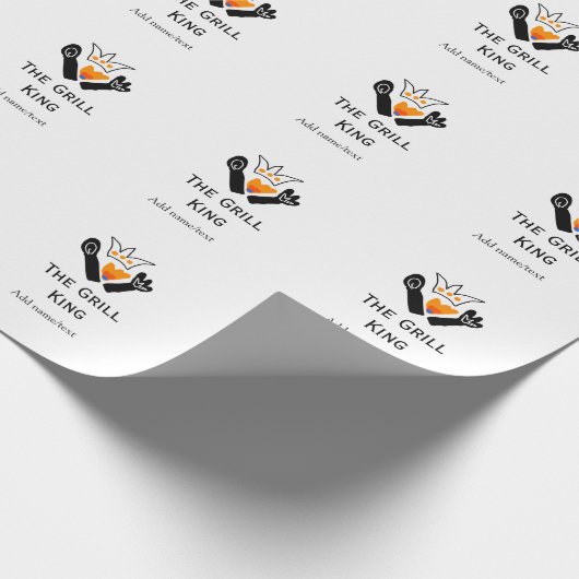 Der Grill-Meister hinzufügen Namen Text Kochen am  Geschenkpapier (Ecke)