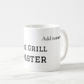 Der Grill-Meister hinzufügen Namen Text Kochen am Kaffeetasse (VorderseiteRechts)