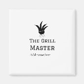 Der Grill-Meister hinzufügen Namen Text Kochen am  Magnet (Vorne)