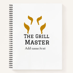 Der Grill-Meister hinzufügen Namen Text Kochen am Notizblock