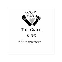 Der Grill-Meister hinzufügen Namen Text Kochen am  Permastempel