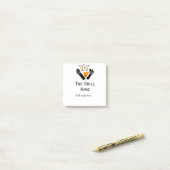 Der Grill-Meister hinzufügen Namen Text Kochen am Post-it Klebezettel (Auf Schreibtisch)