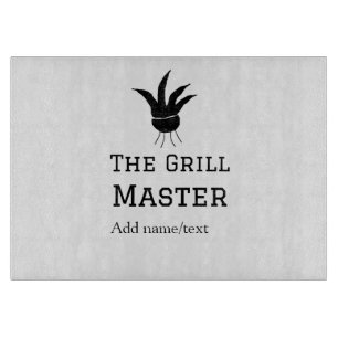Der Grill-Meister hinzufügen Namen Text Kochen am  Schneidebrett