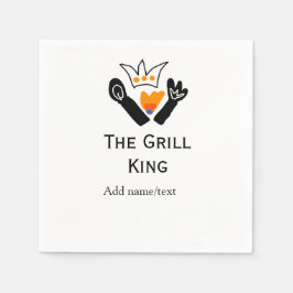 Der Grill-Meister hinzufügen Namen Text Kochen am  Serviette