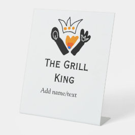 Der Grill-Meister hinzufügen Namen Text Kochen am  Sockelschild