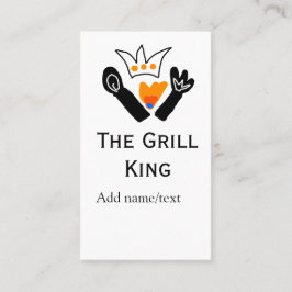 Der Grill-Meister hinzufügen Namen Text Kochen am  Visitenkarte