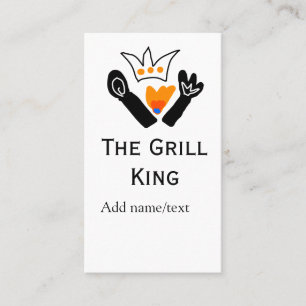Der Grill-Meister hinzufügen Namen Text Kochen am Visitenkarte