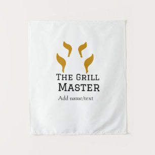 Der Grill-Meister hinzufügen Namen Text Kochen am  Wandteppich