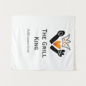 Der Grill-Meister hinzufügen Namen Text Kochen am Wandteppich (Vorderseite (Horizontal))