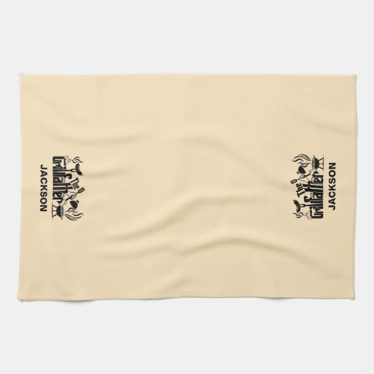 Der Grill-Vater Geschirrtuch (Horizontal)