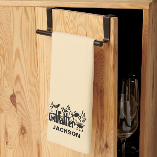 Der Grill-Vater Geschirrtuch (Drittel gefaltet)