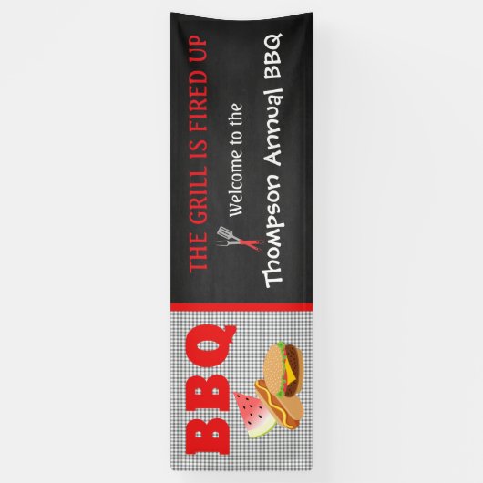 Der Grill wird abgefeuert herauf… GRILLEN Banner (Vertikal)