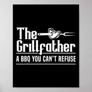 Der Grillfather Bbq Grillen Grillmaster Rbecue  Poster