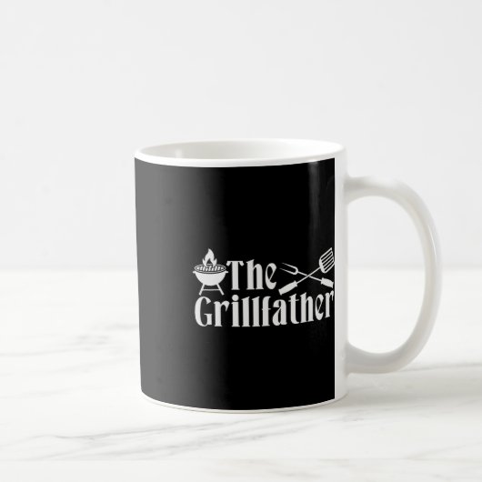 Der Grillfather - BBQ Vatertagsgeschenk - Lustig Kaffeetasse (Rechts)