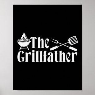 Der Grillfather - BBQ Vatertagsgeschenk - Lustig Poster