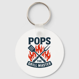 Der Grillmeister Bbq Vatertag Opa Grillen Schlüsselanhänger