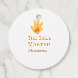 Der Grillmeister fügt Namen Text Kochen besten gel Geschenkanhänger
