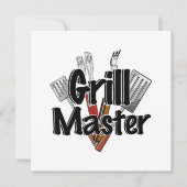 Der Grillmeister mit GRILLEN-Tools Einladung (Vorderseite)